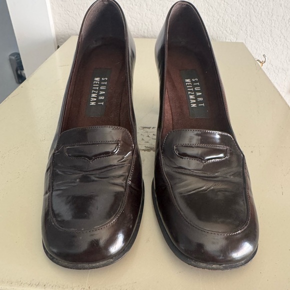 Stuart weitzman heeled Oxford size 7 Dark brown - Picture 1 of 7